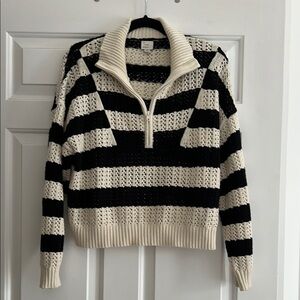 A New Day Black and Cream Sweater